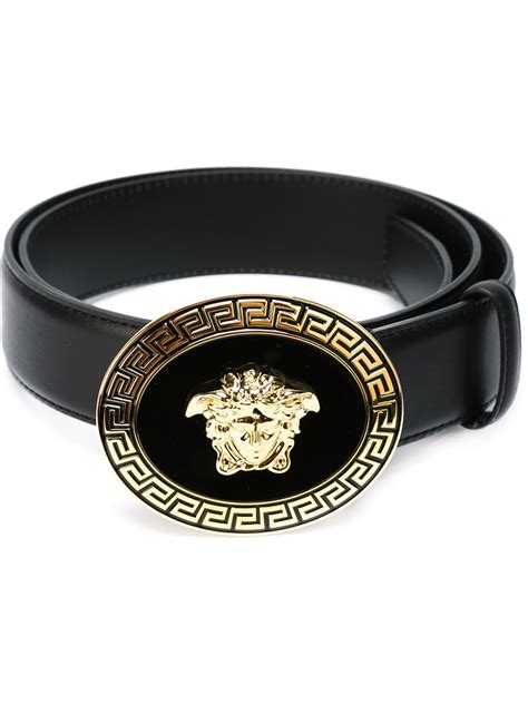 versace black medusa belt